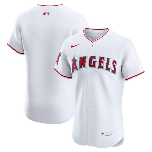 Los Angeles Angels White Home Elite Baseball Jersey