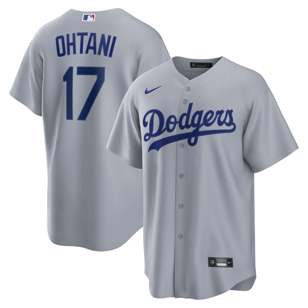 Los Angeles Dodgers Shohei Ohtani Gray Road Replica Baseball Jersey