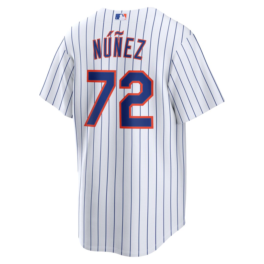New York Mets Dedniel Núñez White Home Replica Baseball Jersey | MLB Baseball Jersey