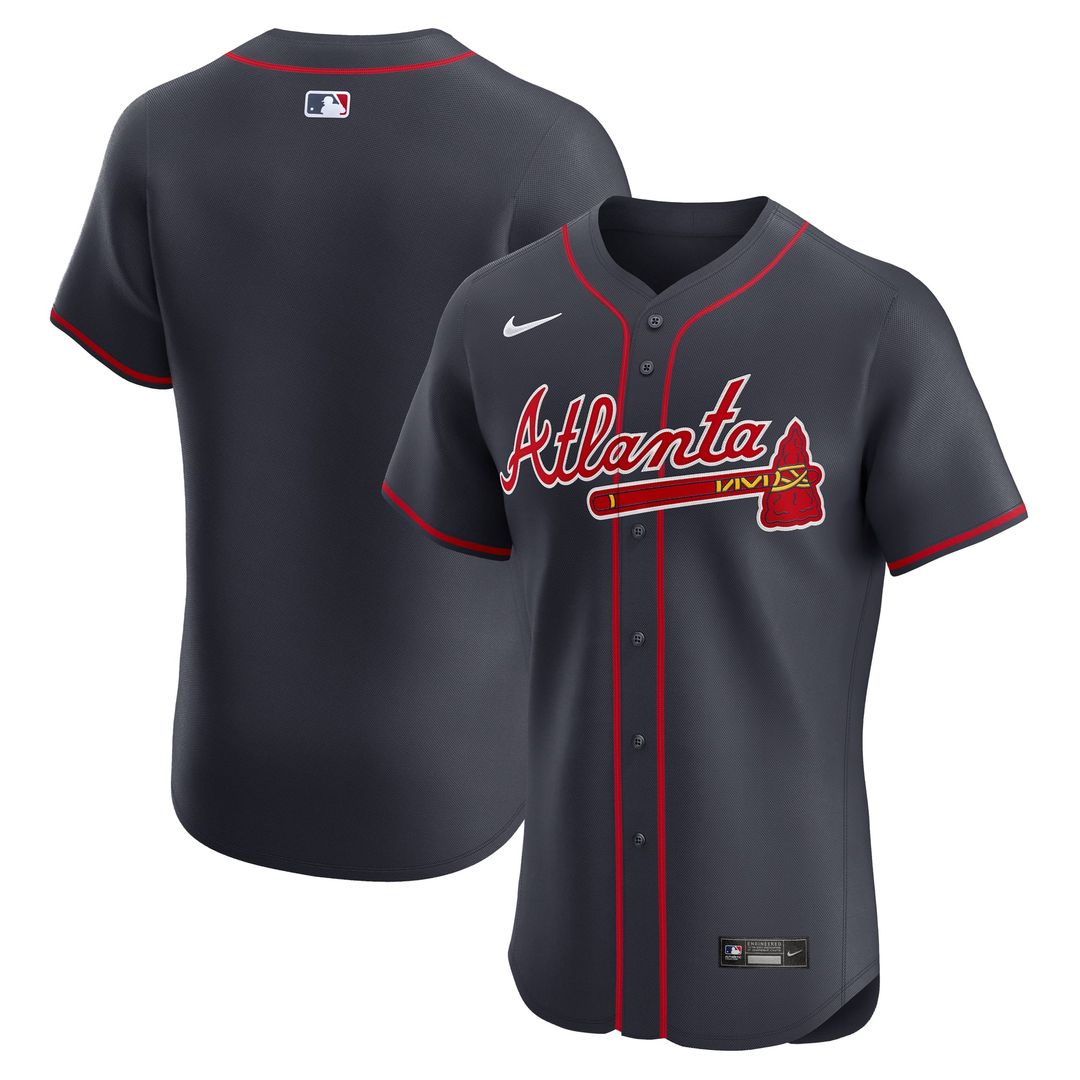 Atlanta Braves Navy Alternate Elite Baseball Jersey