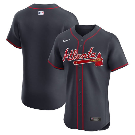 Atlanta Braves Navy Alternate Elite Baseball Jersey