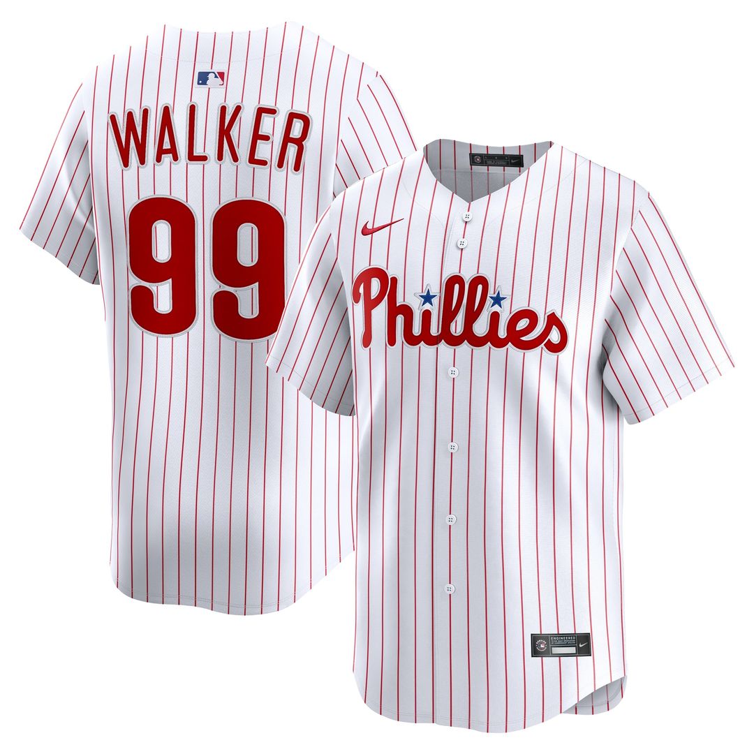 Philadelphia Phillies Taijuan Walker White Home Limited Baseball Jersey
