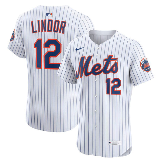 New York Mets Francisco Lindor White Home Elite Baseball Jersey