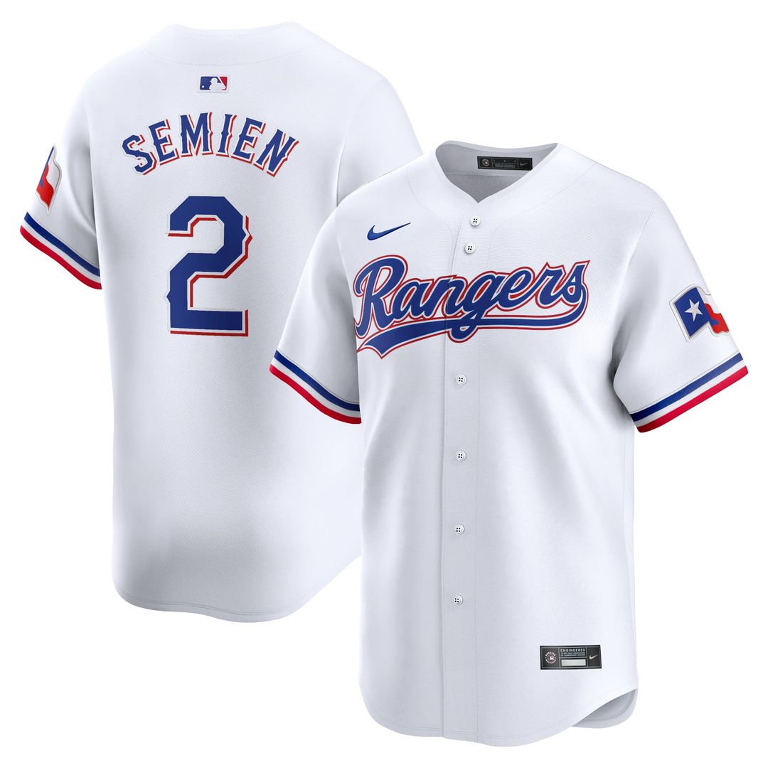 Texas Rangers Marcus Semien White Home Limited Baseball Jersey