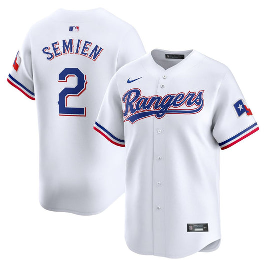 Texas Rangers Marcus Semien White Home Limited Baseball Jersey