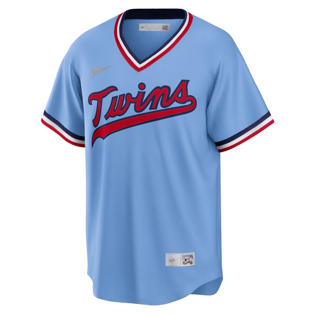 Minnesota Twins Light Blue Road Cooperstown Collection Team Baseball Jersey | MLB Baseball Jersey
