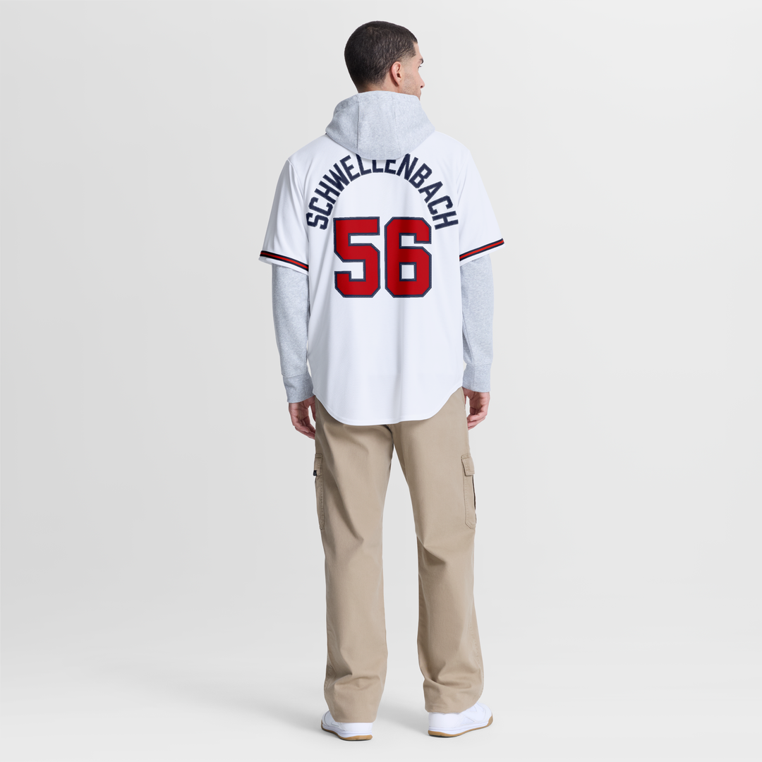 Atlanta Braves Spencer Schwellenbach White Home Replica Baseball Jersey | MLB Baseball Jersey