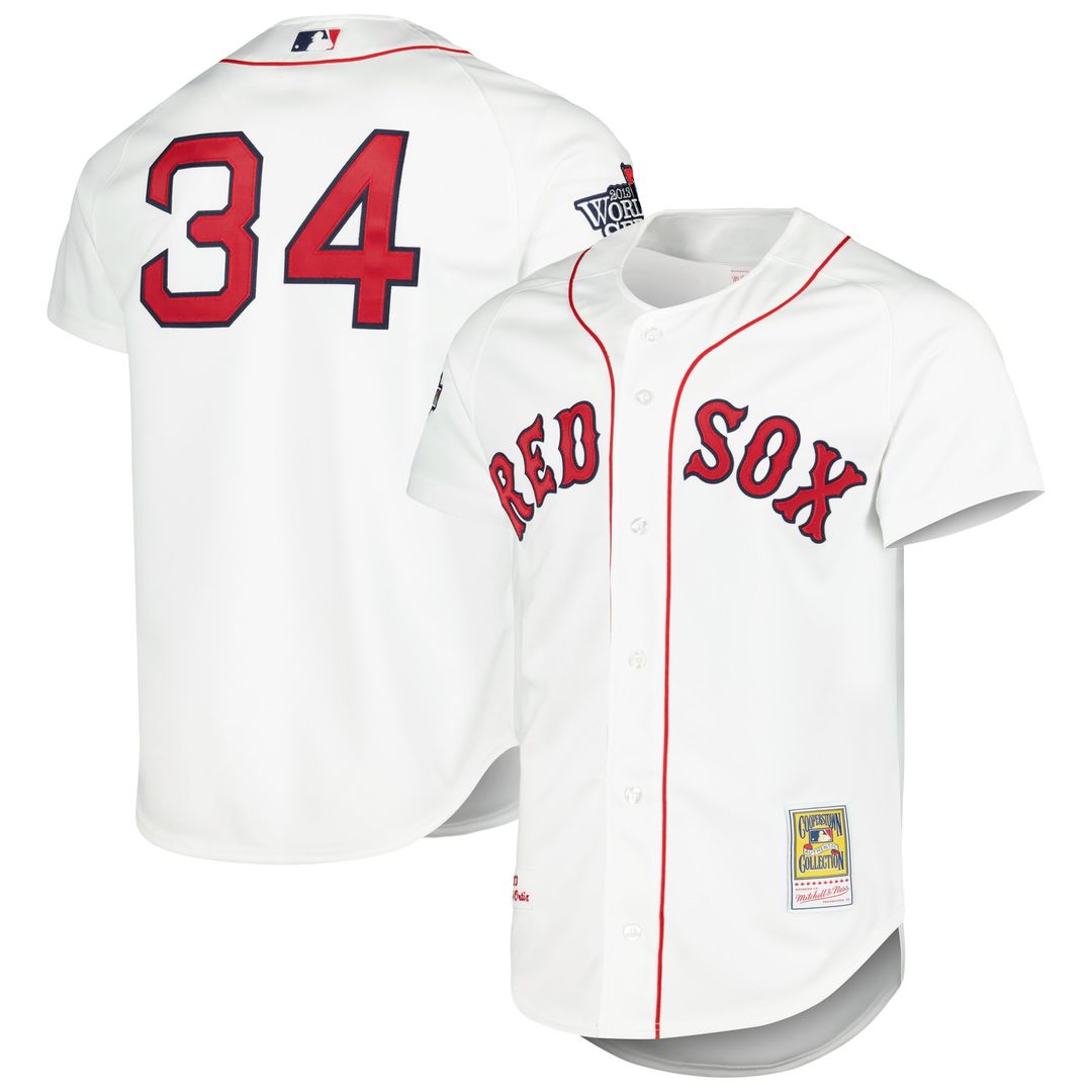 Boston Red Sox David Ortiz White Cooperstown Collection Authentic Baseball Jersey