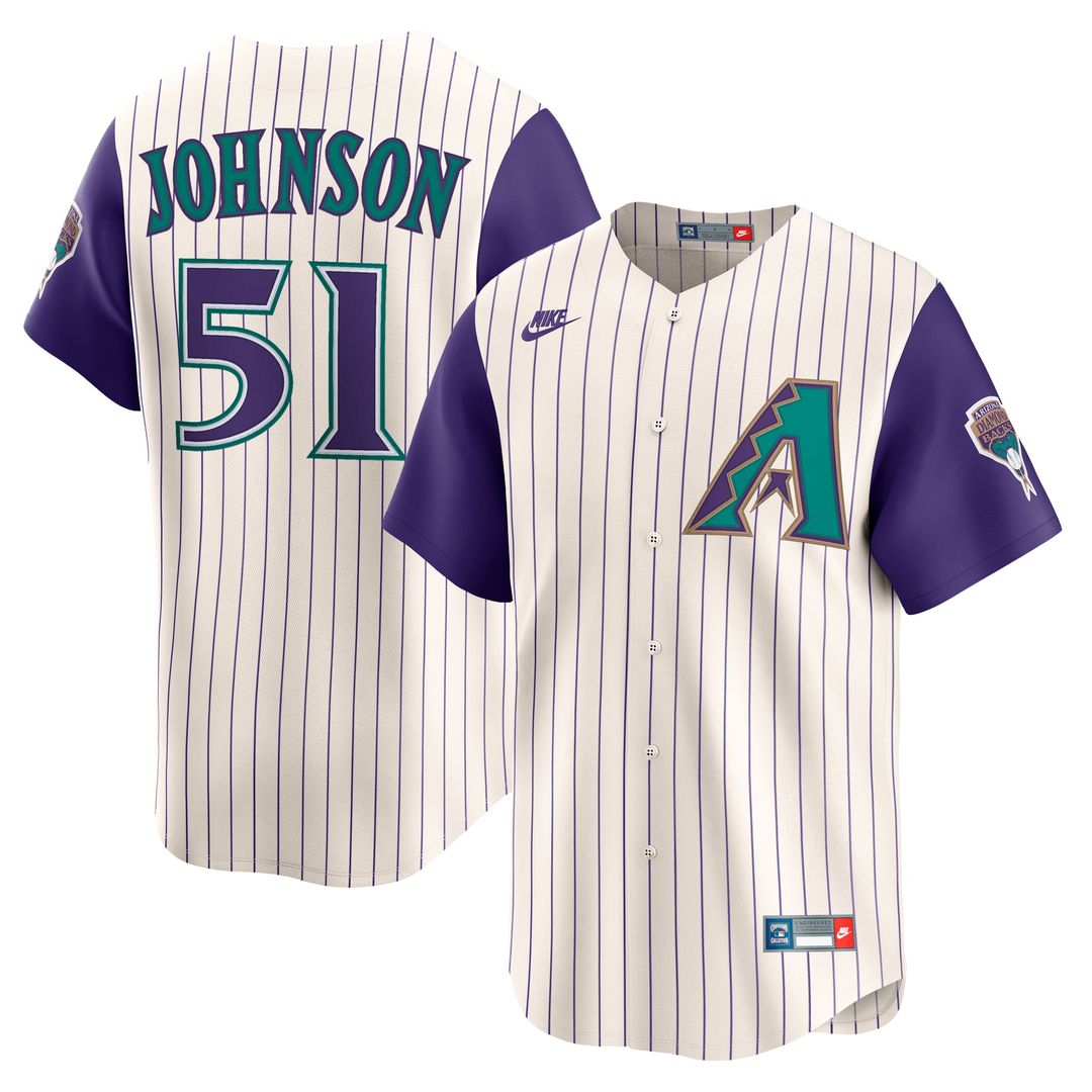 Arizona Diamondbacks Randy Johnson Black Throwback Cooperstown Collection Limited Baseball Jersey | MLB Baseball Jersey