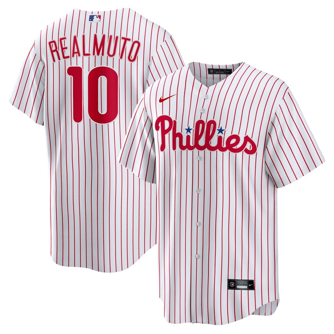 Philadelphia Phillies JT Realmuto White Home Replica Player Name Baseball Jersey
