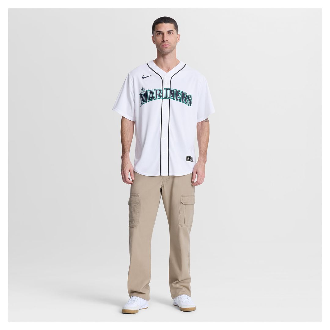 Seattle Mariners Victor Robles White Home Replica Baseball Jersey | MLB Baseball Jersey