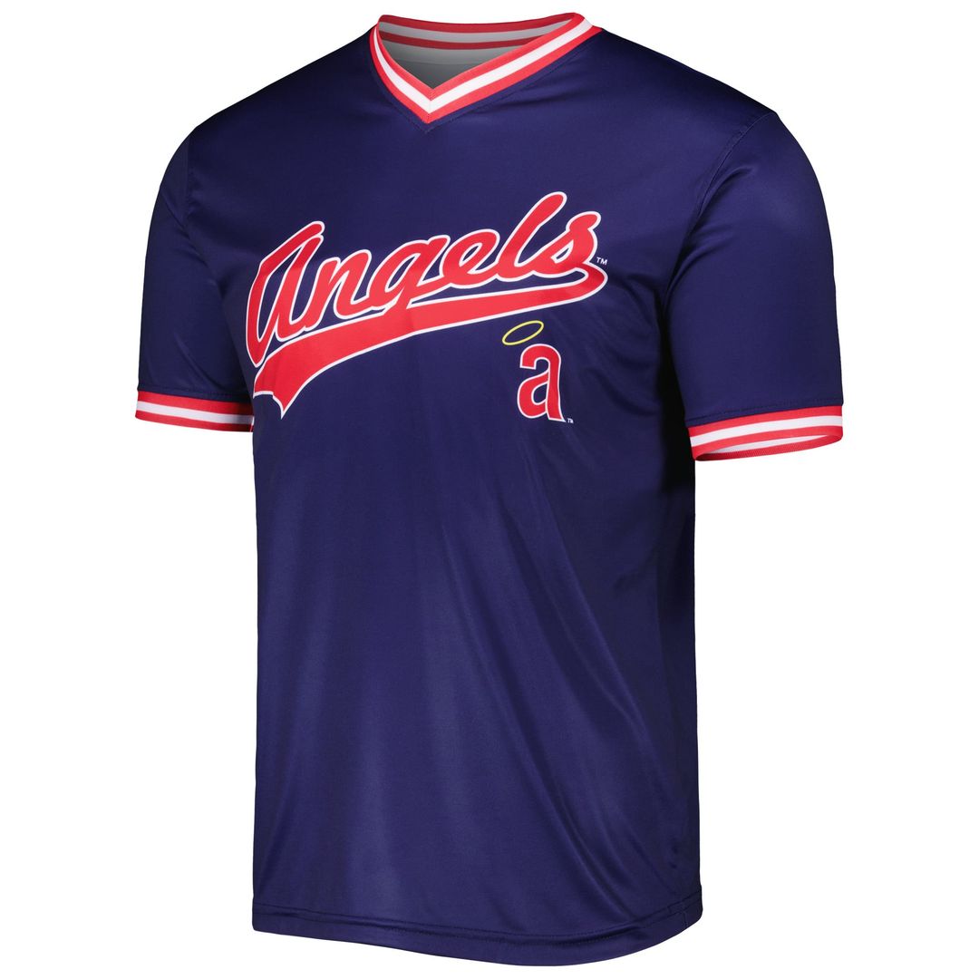 California Angels Stitches Navy Cooperstown Collection Team Baseball Jersey | MLB Baseball Jersey