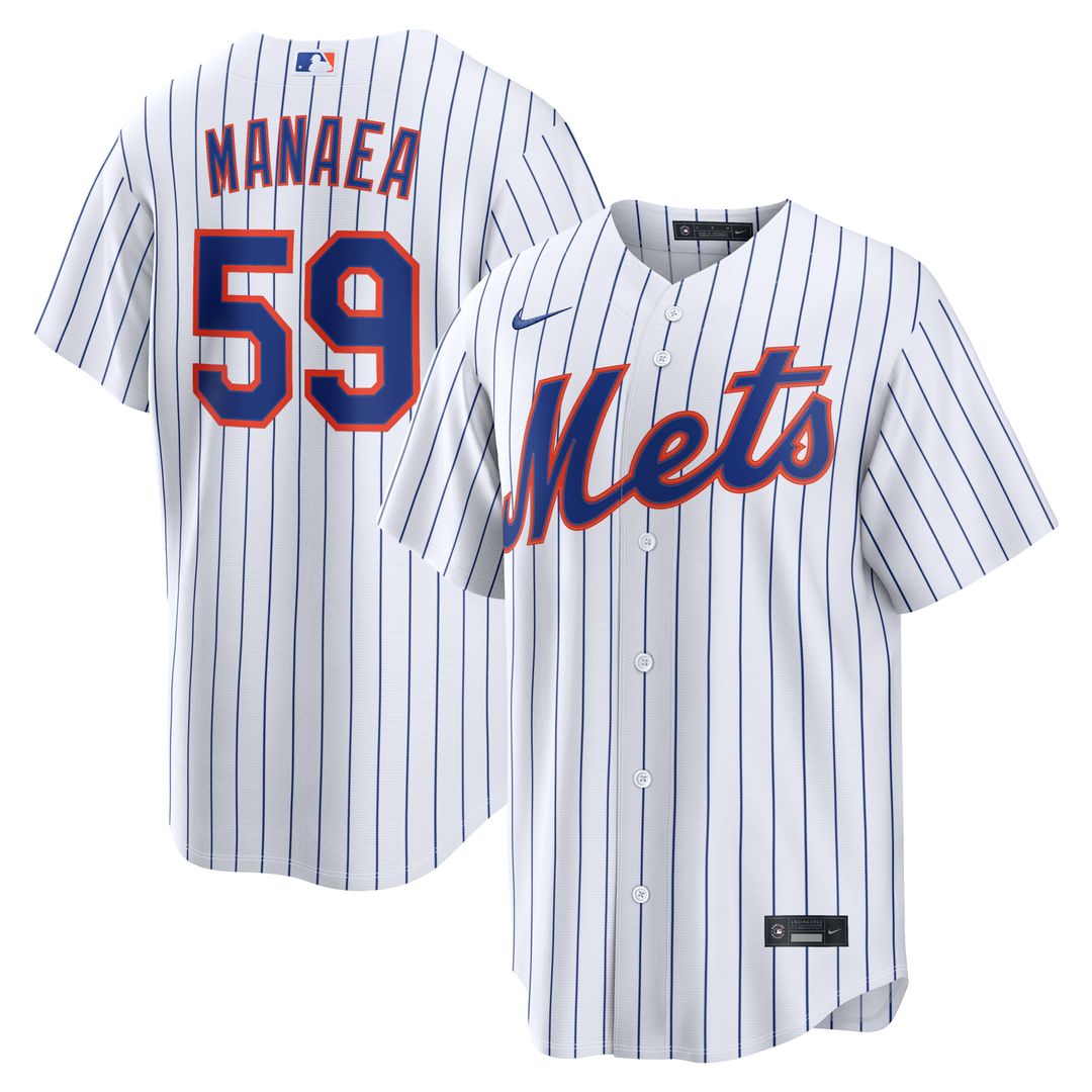 New York Mets Sean Manaea White Home Replica Baseball Jersey