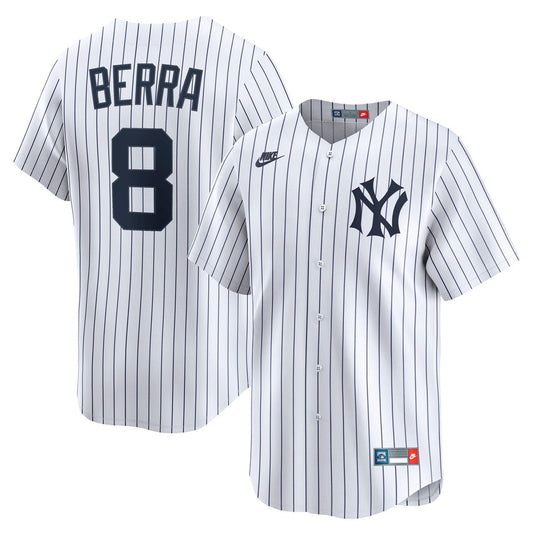 New York Yankees Yogi Berra White Cooperstown Collection Limited Baseball Jersey
