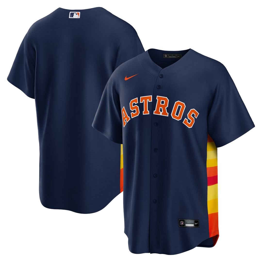 Houston Astros Navy Alternate Replica Team Baseball Jersey