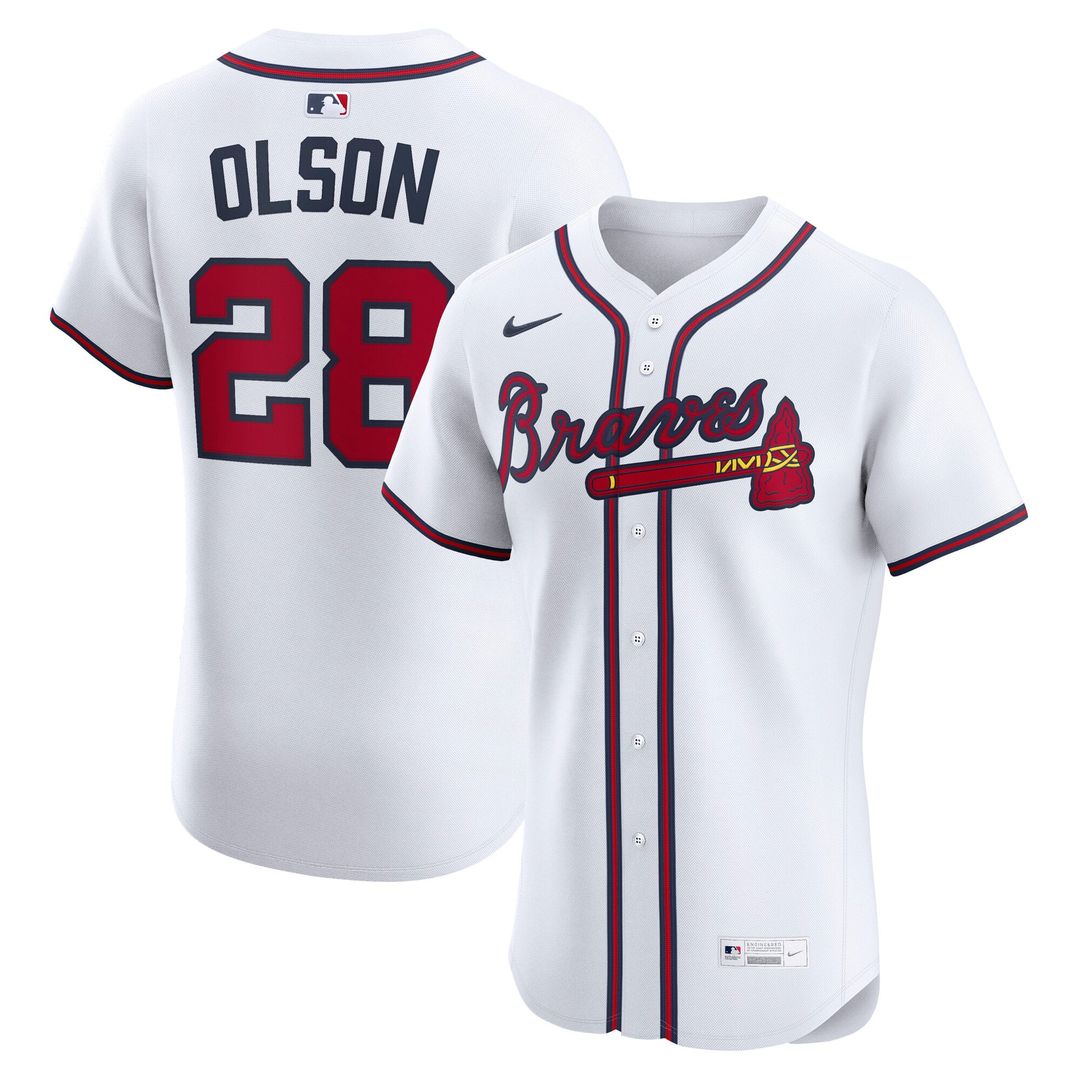 Atlanta Braves Matt Olson White Home Elite Baseball Jersey