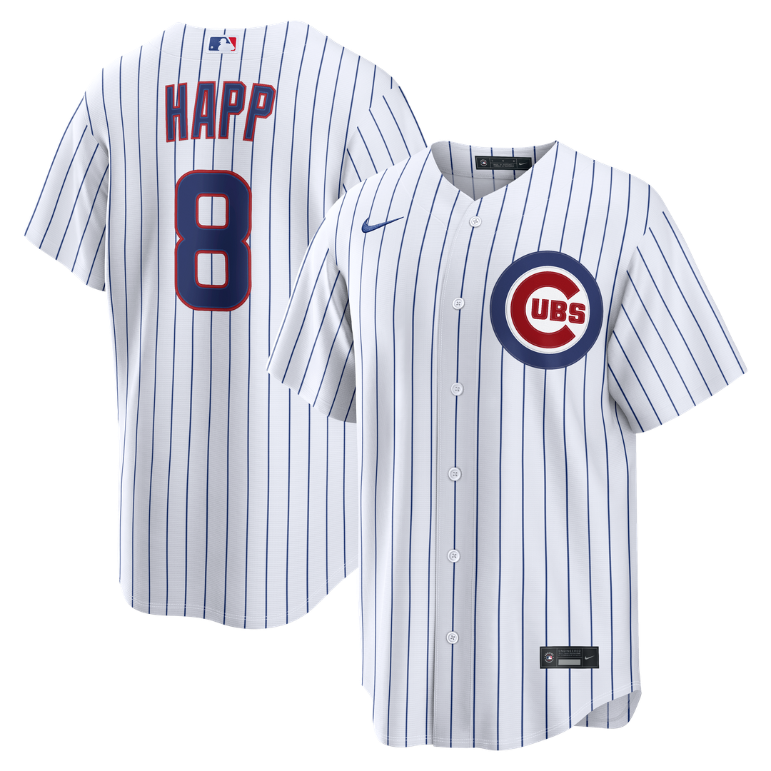 Chicago Cubs Ian Happ White Home Replica Baseball Jersey