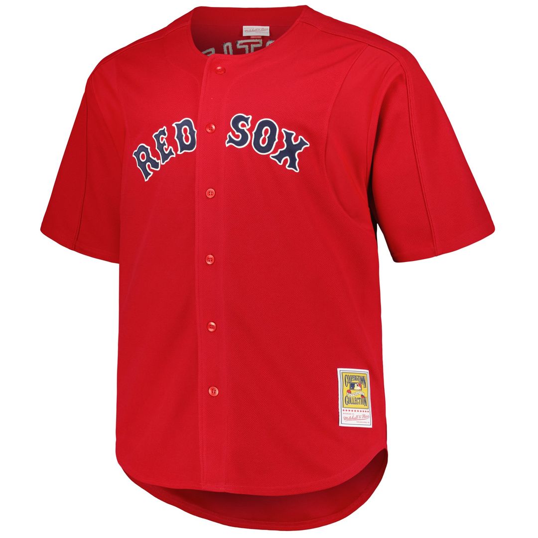 Boston Red Sox David Ortiz Red Big & Tall Cooperstown Mesh Batting Practice Baseball Jersey | MLB Baseball Jersey