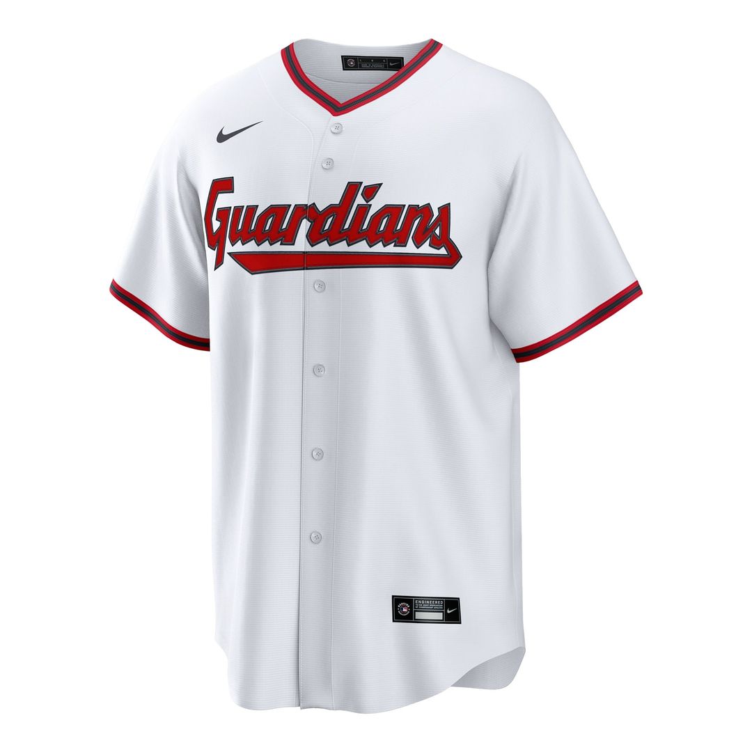 Cleveland Guardians Chase DeLauter White Home Replica Baseball Jersey | MLB Baseball Jersey