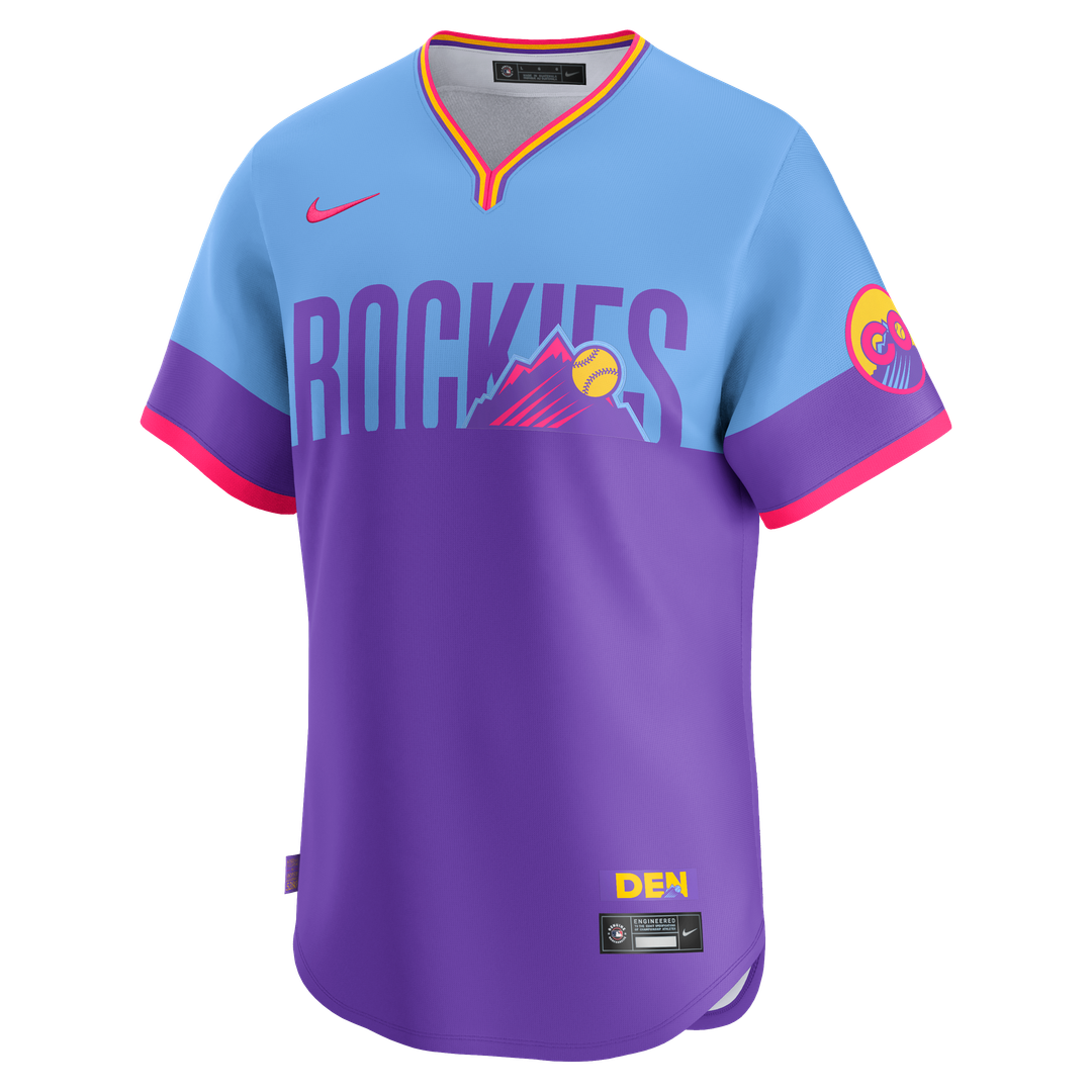 Colorado Rockies Purple/Light Blue 2025 City Connect Limited Baseball Jersey | MLB Baseball Jersey
