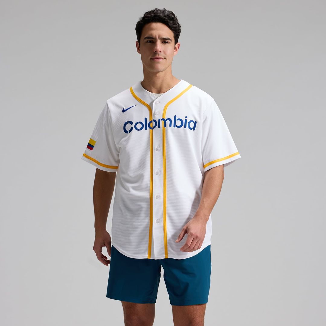 Colombia Baseball White 2026 World Baseball Classic Home Stadium Baseball Jersey