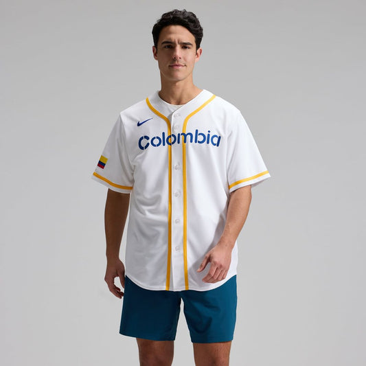 Colombia Baseball White 2026 World Baseball Classic Home Stadium Baseball Jersey