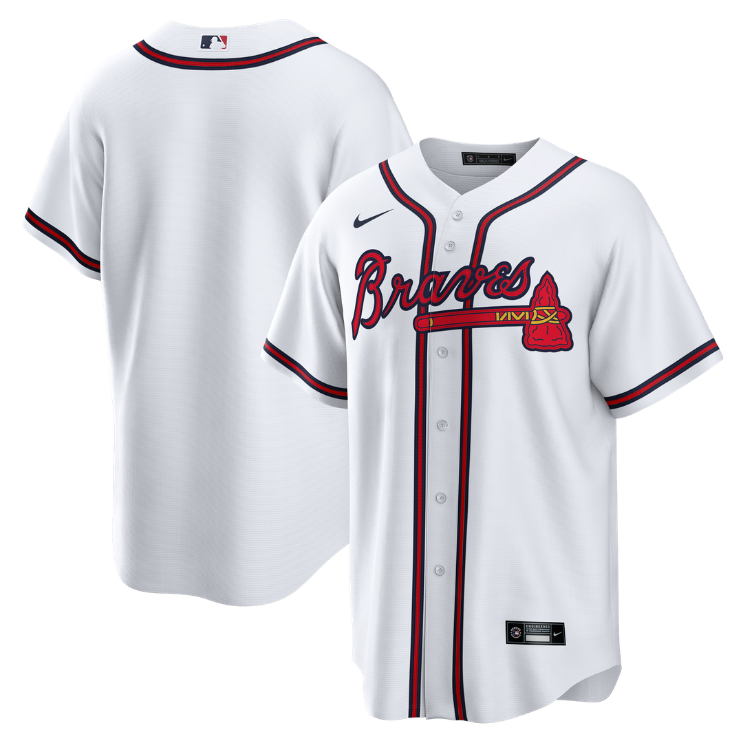 Atlanta Braves White Home Big & Tall Replica Baseball Jersey