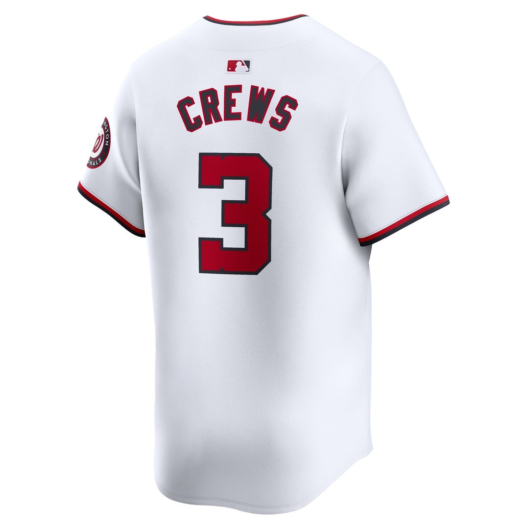 Washington Nationals Dylan Crews White Home Limited Baseball Jersey | MLB Baseball Jersey