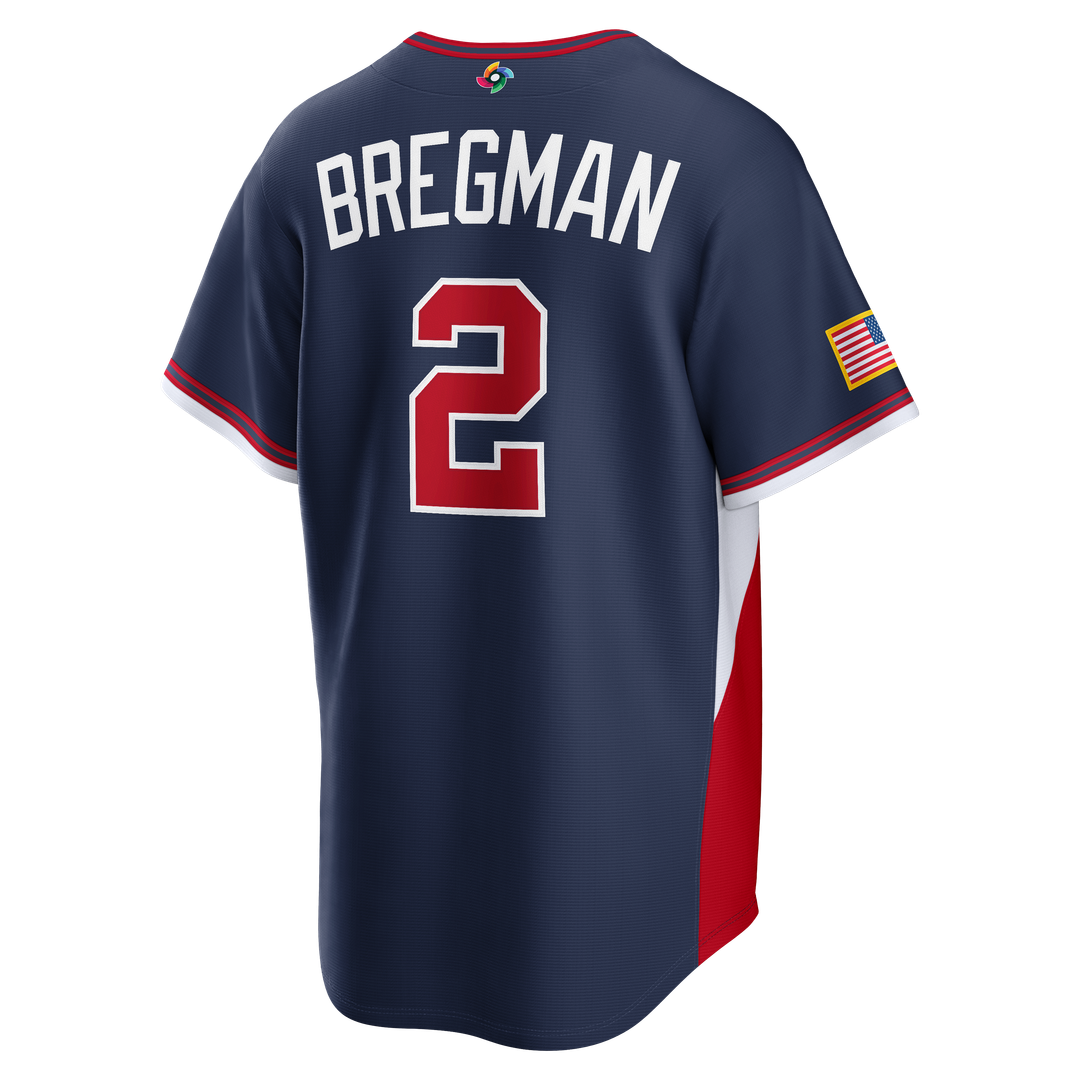 USA Baseball Alex Bregman White 2026 World Baseball Classic Home Stadium Baseball Jersey | MLB Baseball Jersey