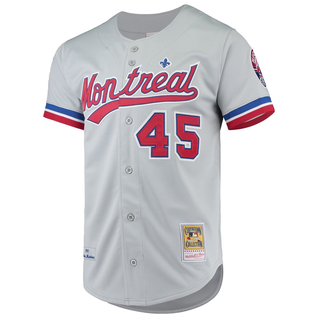 Montreal Expos Pedro Martinez Gray Cooperstown Collection Authentic Baseball Jersey | MLB Baseball Jersey
