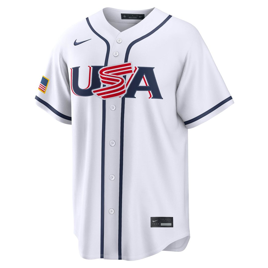 USA Baseball Logan Webb White 2026 World Baseball Classic Home Stadium Baseball Jersey | MLB Baseball Jersey