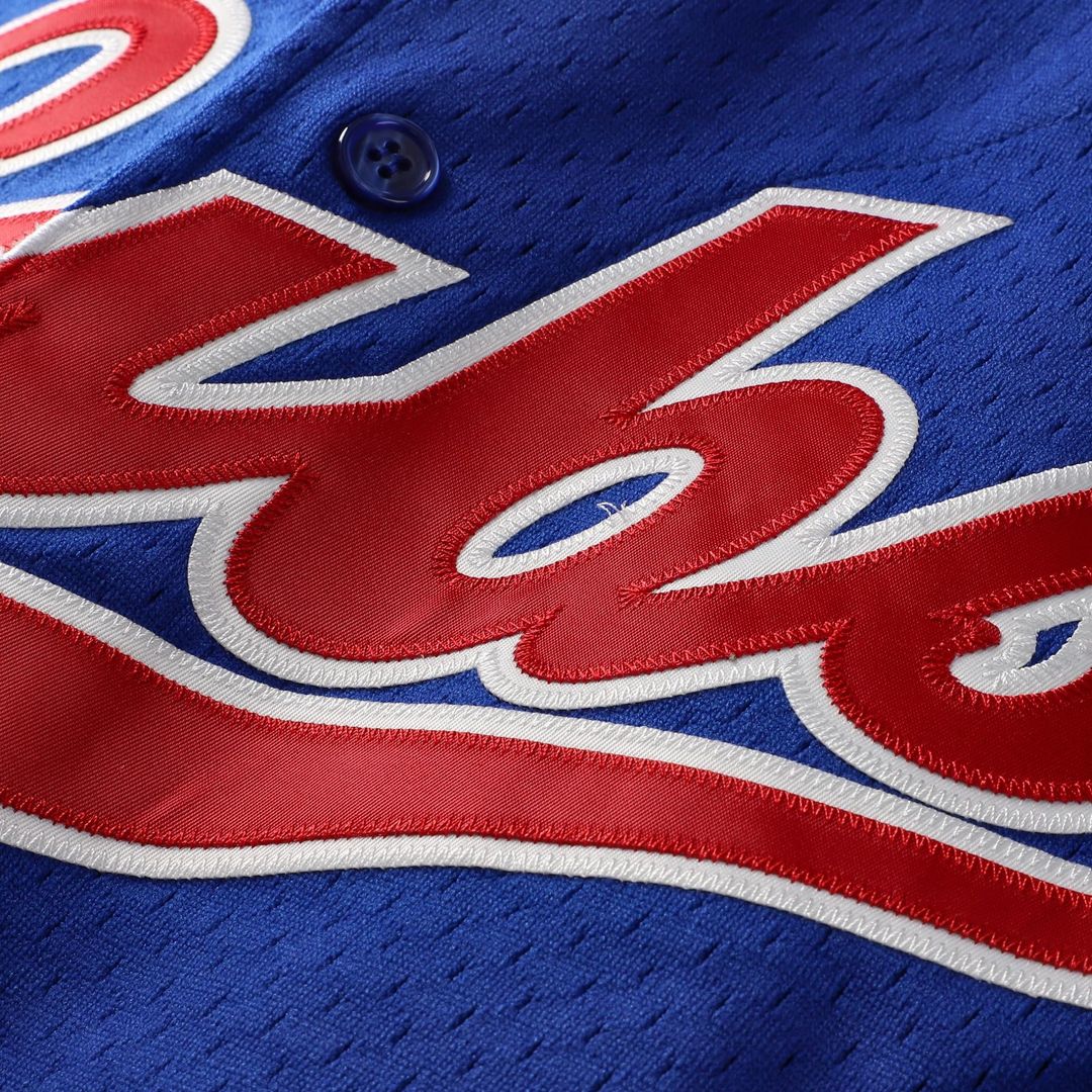 Chicago Cubs Ryne Sandberg Royal Cooperstown Collection 1996 Mesh Batting Practice Button-Up Baseball Jersey | MLB Baseball Jersey