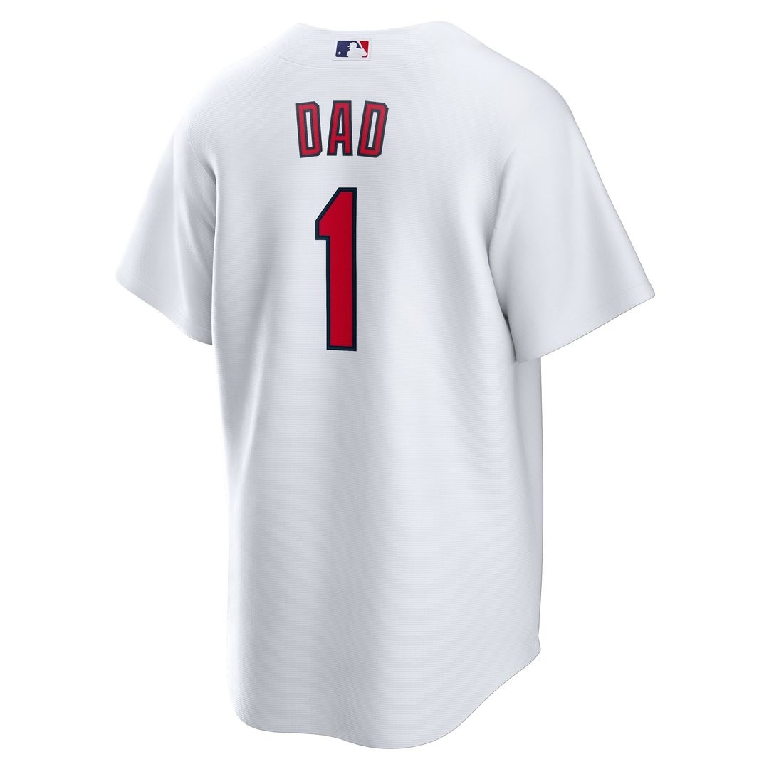 St. Louis Cardinals White #1 Dad Home Replica Baseball Jersey | MLB Baseball Jersey