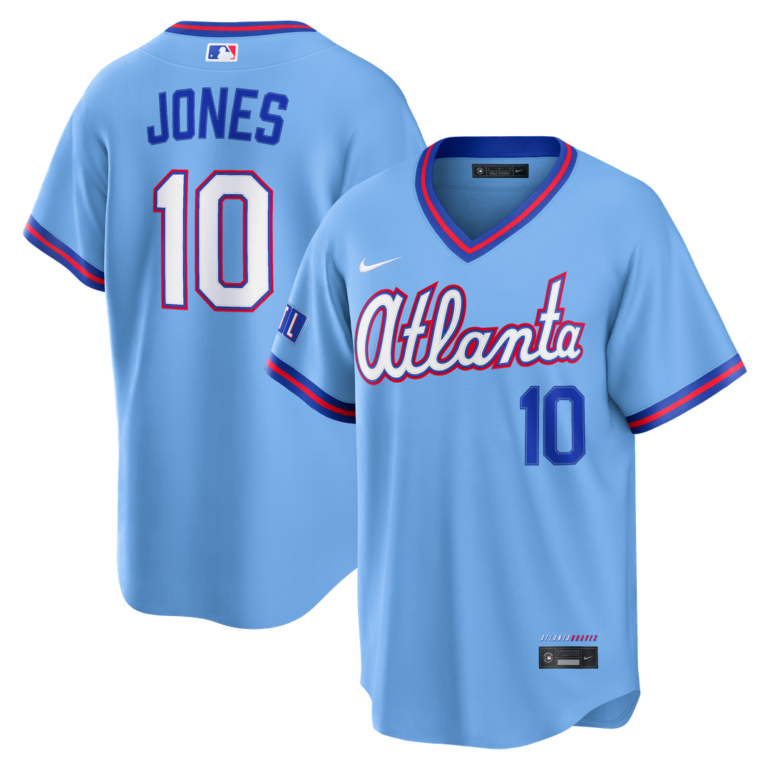 Atlanta Braves Chipper Jones Powder Blue 2026 City Connect Stadium Baseball Jersey