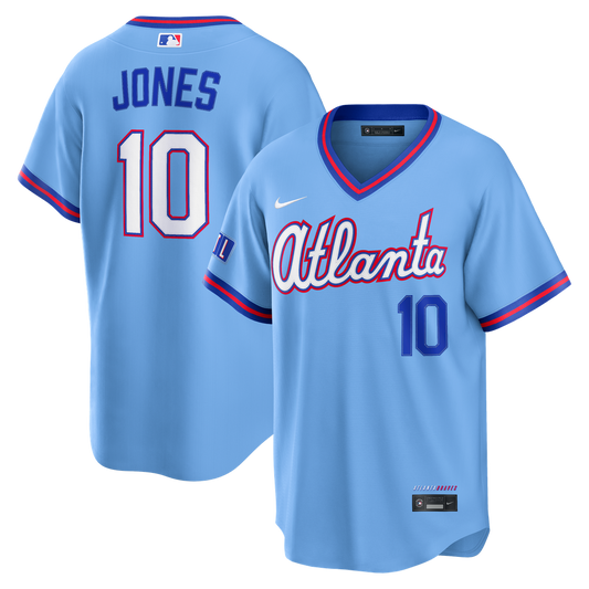 Atlanta Braves Chipper Jones Powder Blue 2026 City Connect Stadium Baseball Jersey