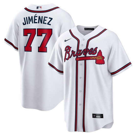 Atlanta Braves Joe Jiménez White Home Replica Baseball Jersey