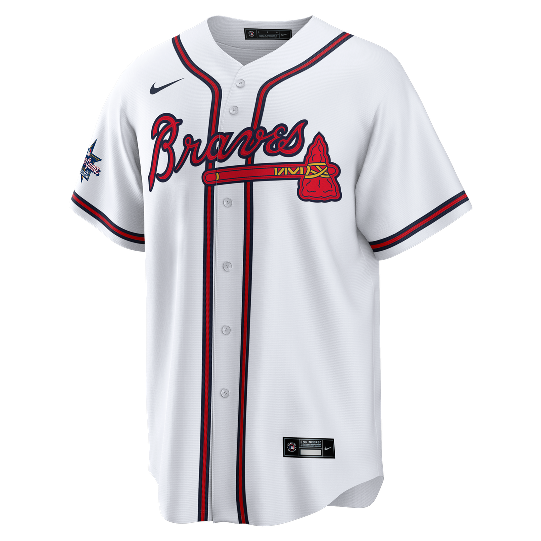Atlanta Braves Deion Sanders White Home Retired Player Replica Baseball Jersey | MLB Baseball Jersey