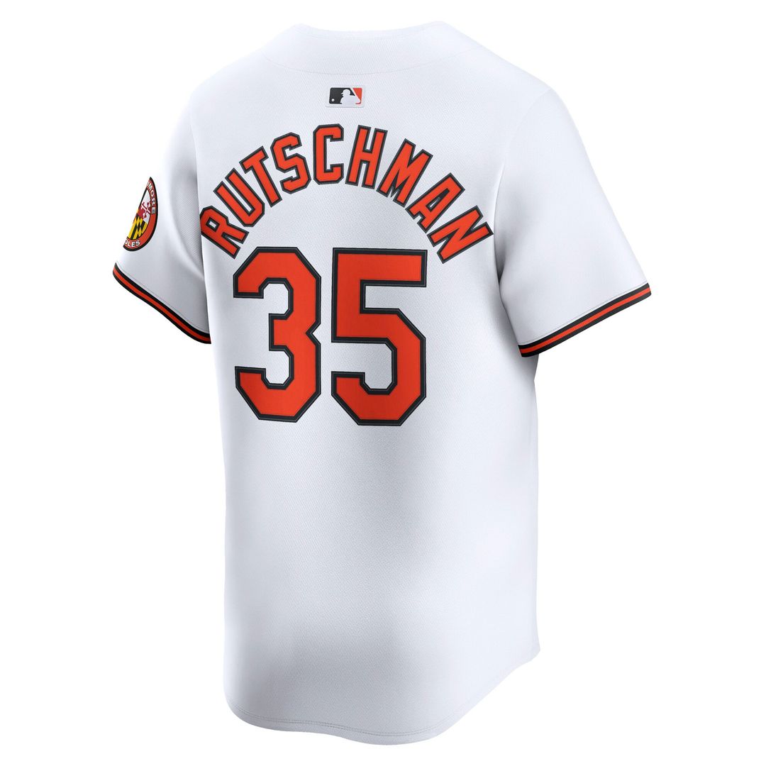 Baltimore Orioles Adley Rutschman White Home Limited Baseball Jersey | MLB Baseball Jersey