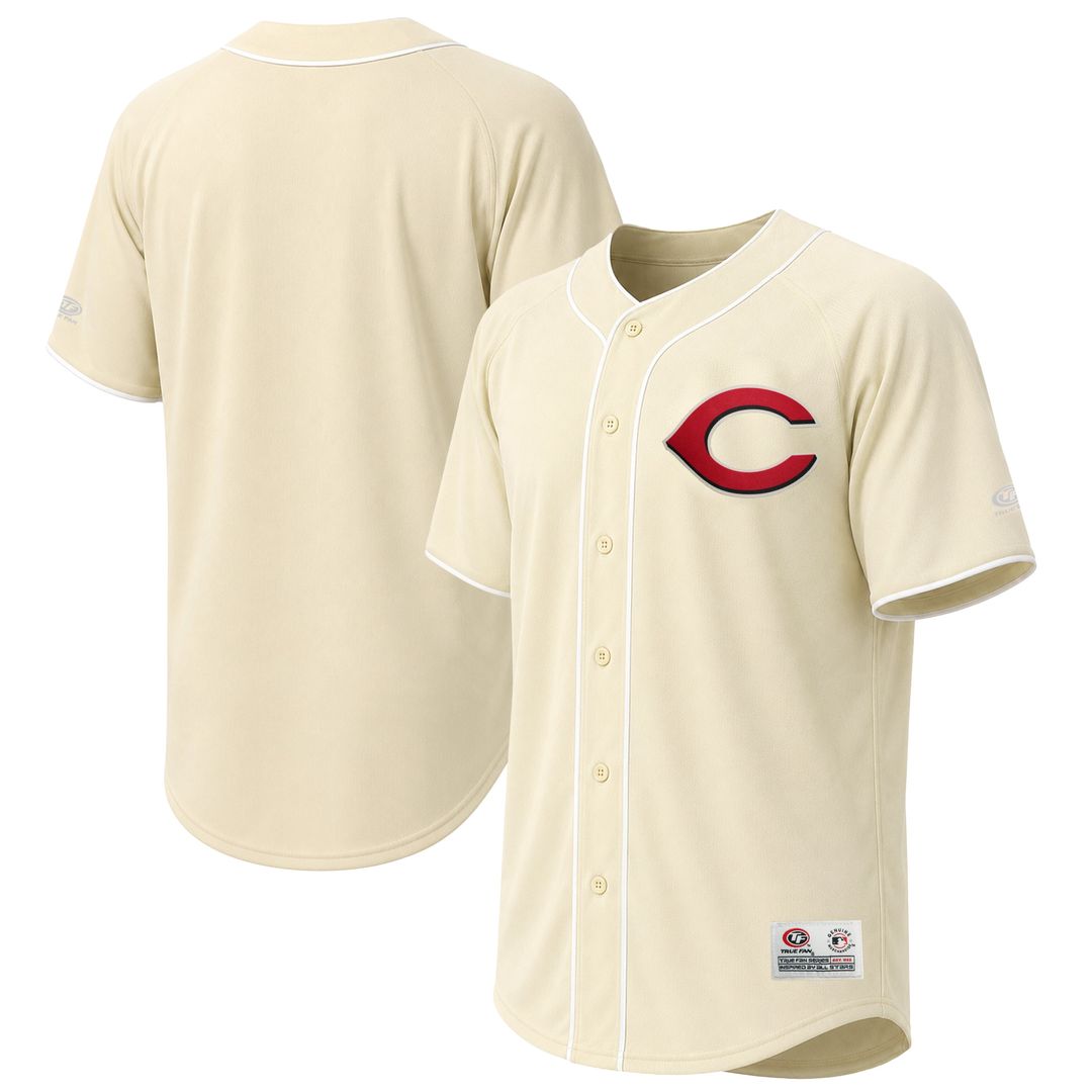 Cincinnati Reds Stitches Cream Fashion Baseball Jersey