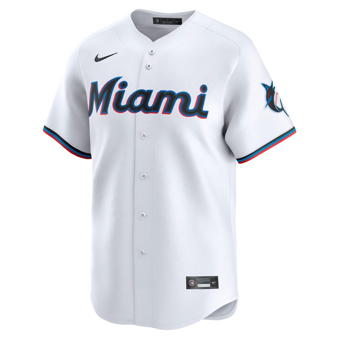 Miami Marlins White Home Replica Team Baseball Jersey | MLB Baseball Jersey