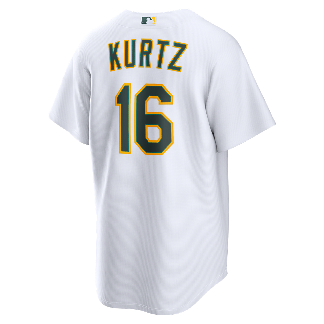 Athletics Nick Kurtz White Home Replica Baseball Jersey | MLB Baseball Jersey