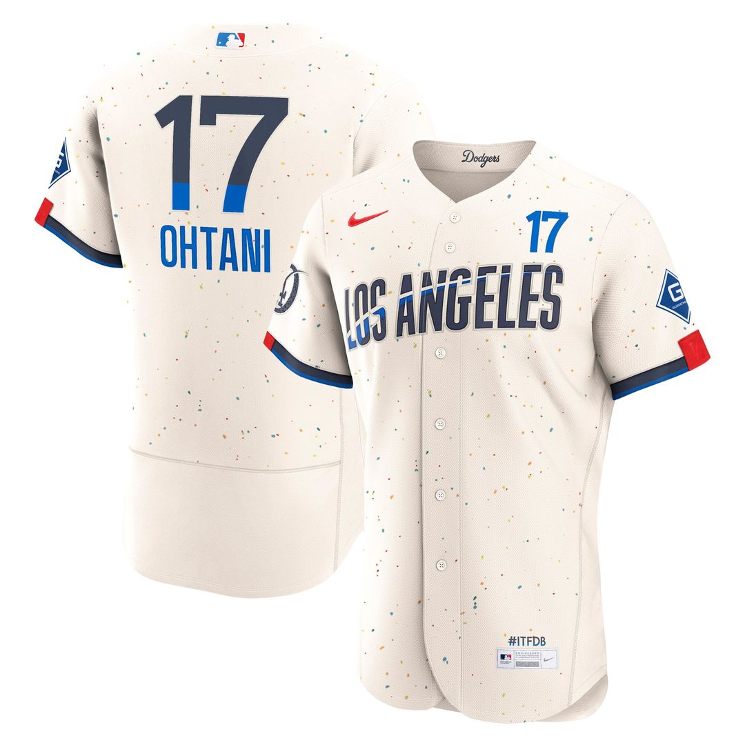 Los Angeles Dodgers Shohei Ohtani Cream City Connect Authentic Sponsor Patch Baseball Jersey