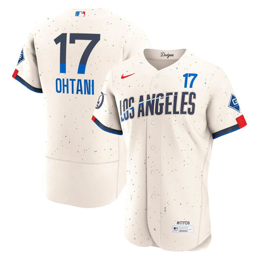 Los Angeles Dodgers Shohei Ohtani Cream City Connect Authentic Sponsor Patch Baseball Jersey