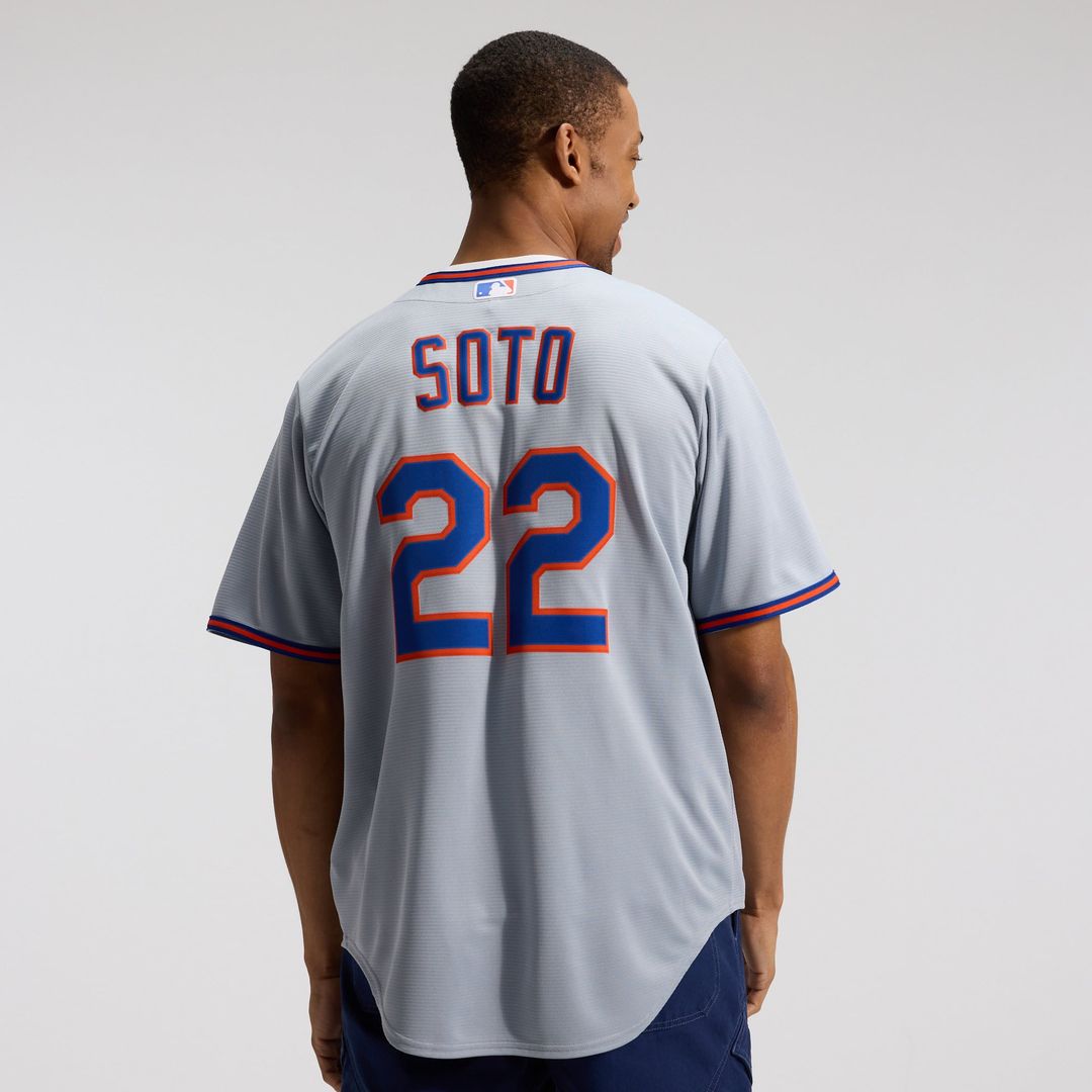 New York Mets Juan Soto Gray Road Replica Baseball Jersey | MLB Baseball Jersey
