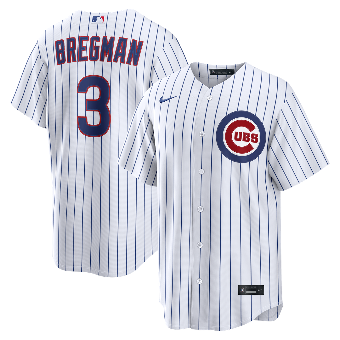 Chicago Cubs Alex Bregman White Home Replica Baseball Jersey