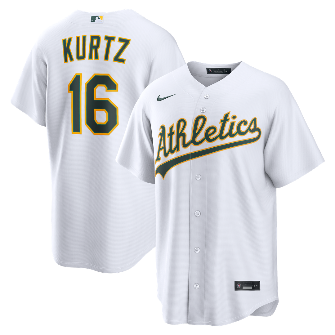 Athletics Nick Kurtz White Home Replica Baseball Jersey
