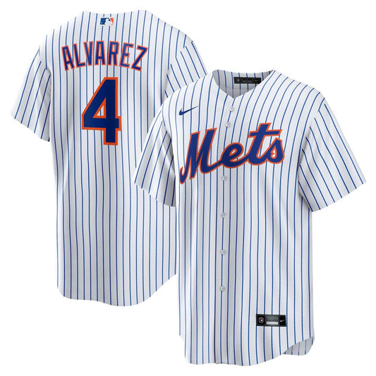 New York Mets Francisco Alvarez White Replica Baseball Jersey