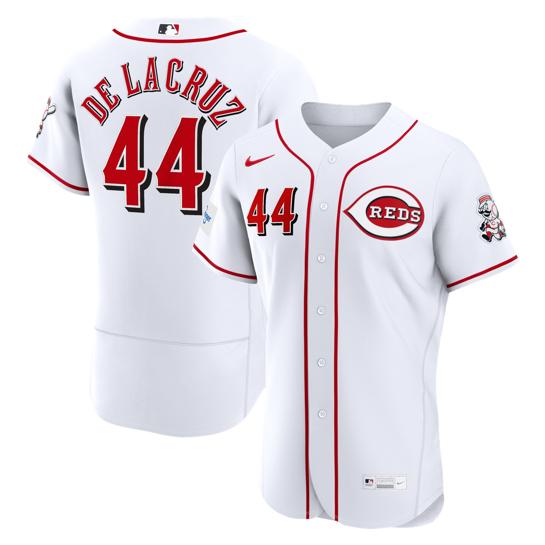 Cincinnati Reds Elly De La Cruz Red Alternate Authentic Sponsor Patch Baseball Jersey | MLB Baseball Jersey