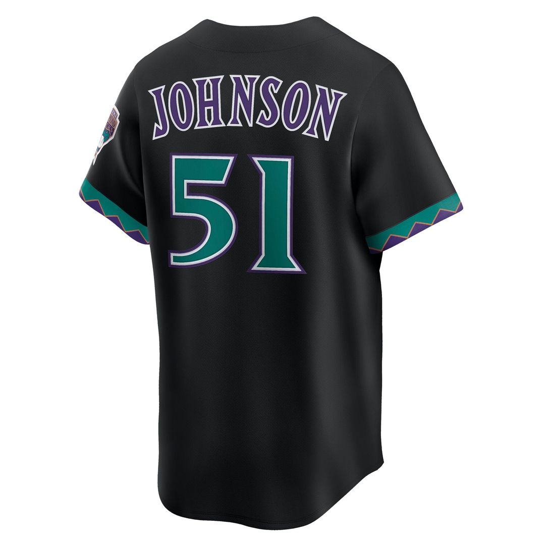 Arizona Diamondbacks Randy Johnson Black Throwback Cooperstown Collection Limited Baseball Jersey | MLB Baseball Jersey