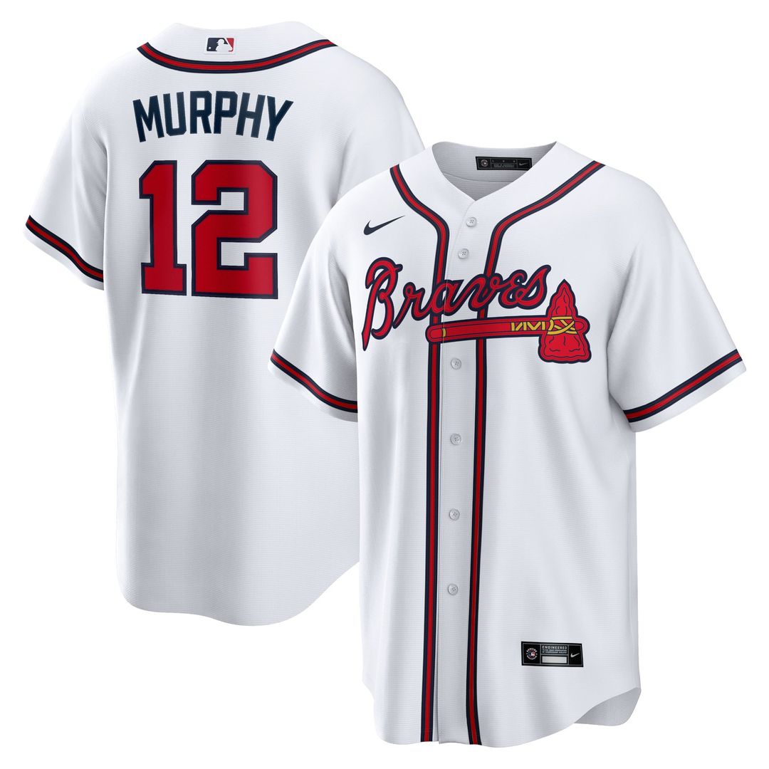 Atlanta Braves Sean Murphy White Replica Baseball Jersey